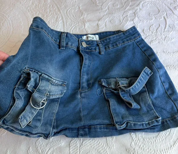 Cargo jeans mini skirt Blue - Image 3