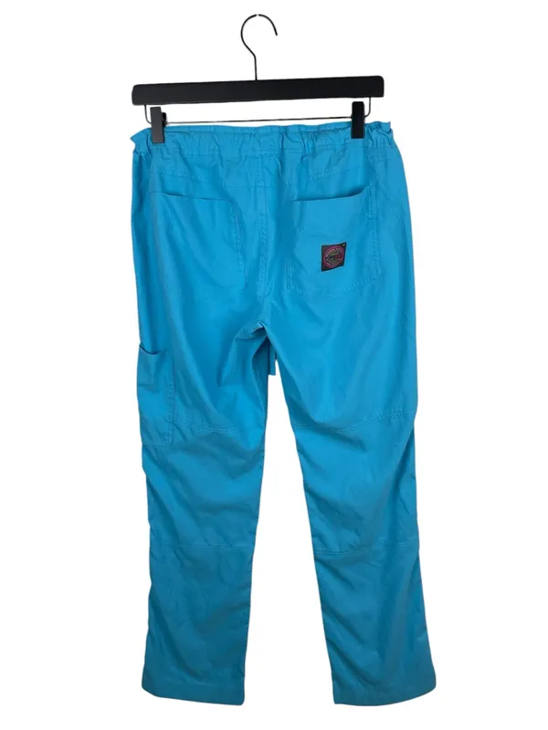 Koi Lite Peace Womens 6-Pocket Drawstring Scrub Pants Slim Fit Size XS Teal Blue - Image 3