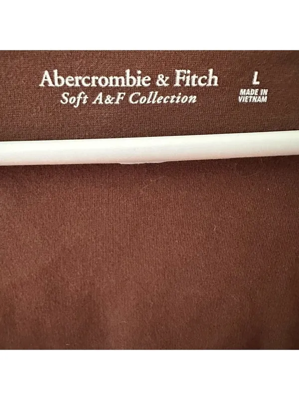Abercrombie & Fitch Long Sleeve Strappy Ponte Top Brown Large - Image 8