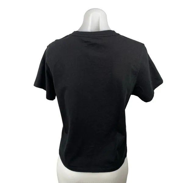 Quince Women's Black Short Sleeve Basic Casual Crew Neck T Shirt Tee Top Size M - Image 4