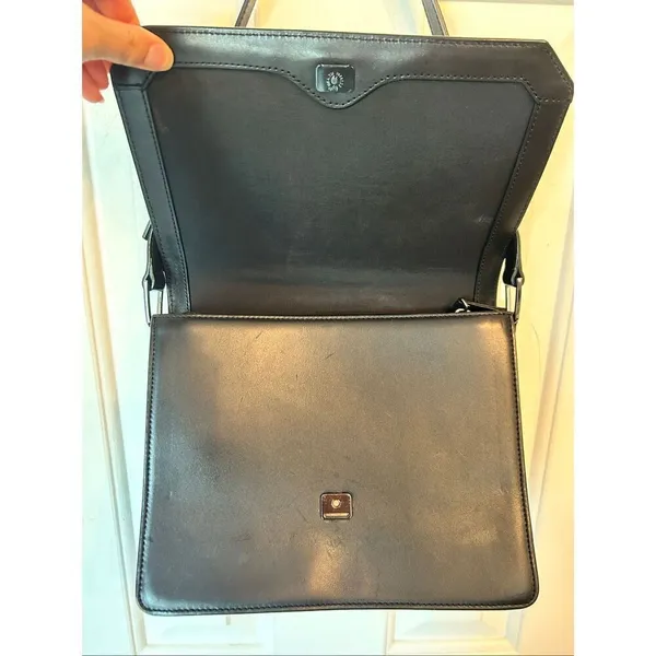 ECCO black leather bag shoulder bag class stylish - Image 3