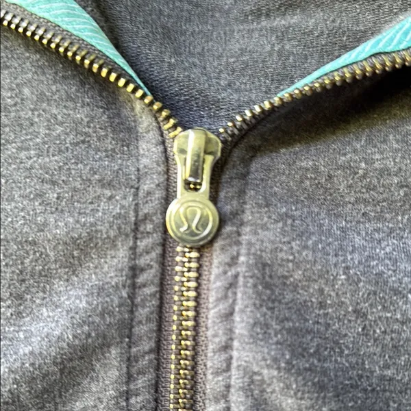 Lululemon Athletica Gray and Blue Hoodie - Image 2