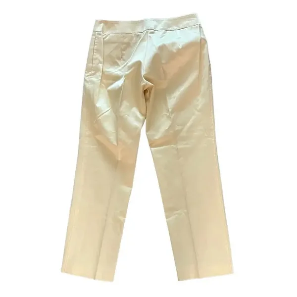 NWT Vintage BCBG Maxazria Women’s 6 Cream Straight Leg Flat Front Capri Pants‎ - Image 5