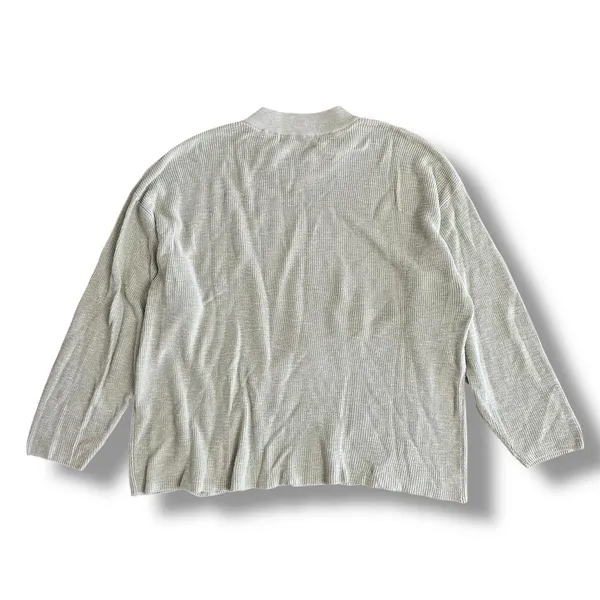 FP Beach by Free‎ People Sage Green Waffle Knit Mock Neck Sweater Size M - Image 5