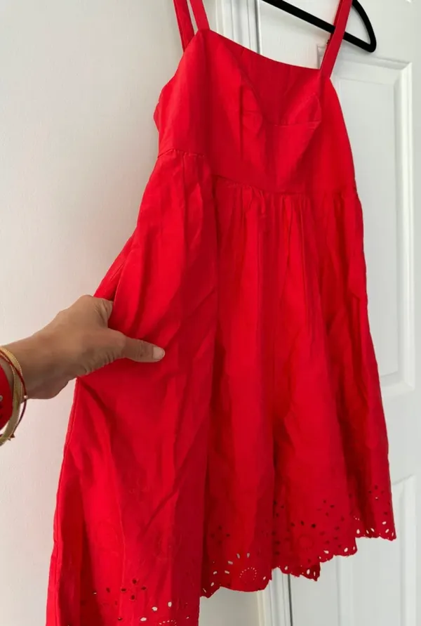 Maeve Sleeveless Eyelet Romper, Size XS - Image 6