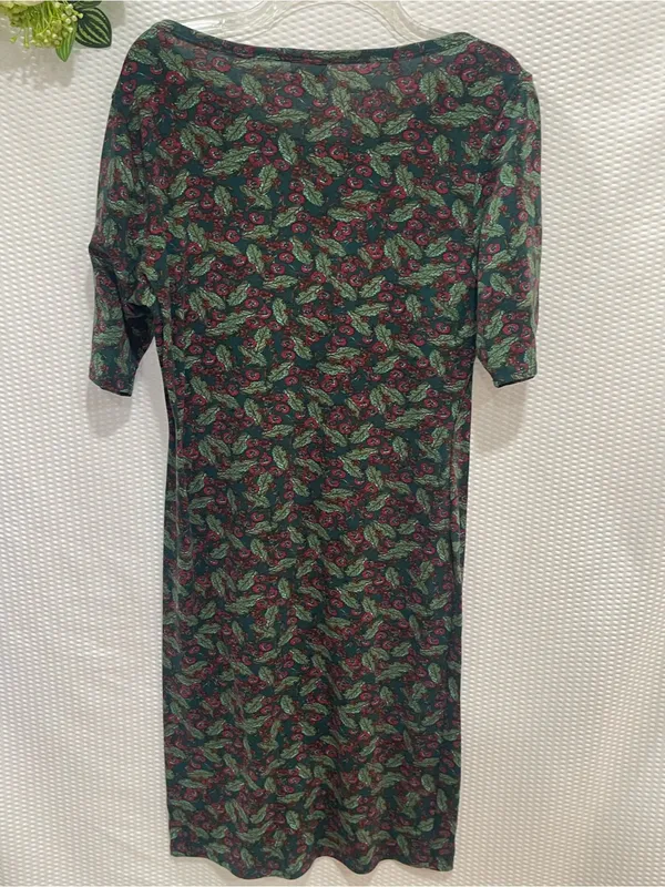 LuLaRoe Julia Dress Women’s Large Holly Berry Christmas Holiday Bodycon LuLaRoe - Image 3
