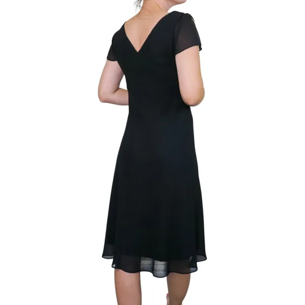 Vintage Y2K J.B.S. Black Lace Midi Dress - Image 2