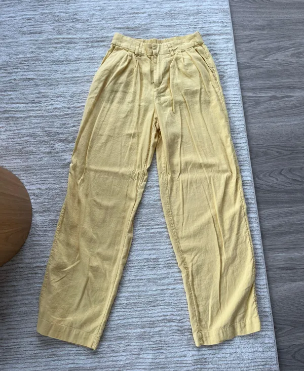A New Day Yellow Flowy Pants - Image 2