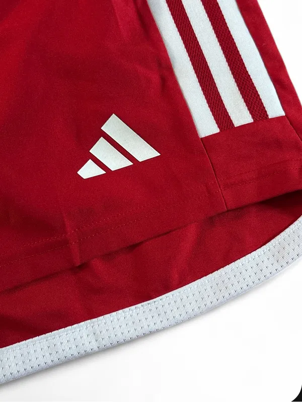 Adidas Tiro 23 Women’s Athletic Shorts Red with White Trim Size Small - Image 4