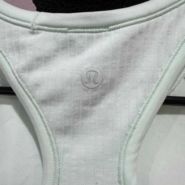 Lululemon Ebb to Flow Mint Green Fitted Crop Tank Top - Image 3