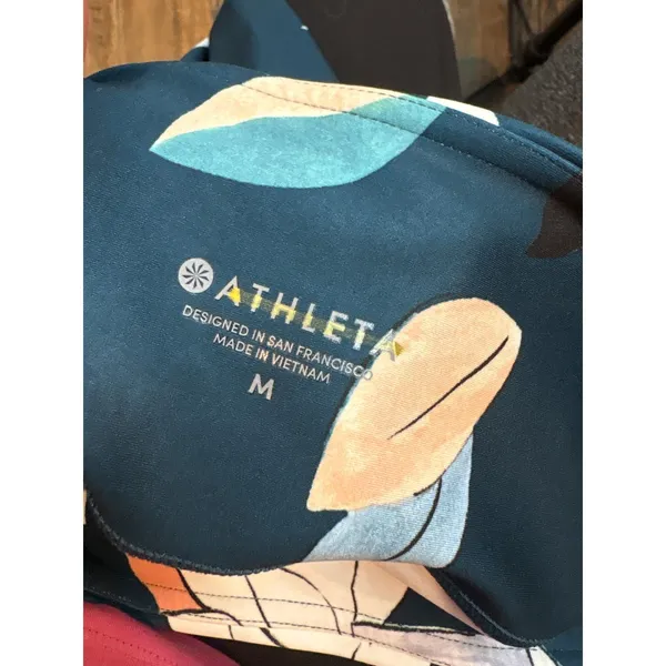 NWT Athleta teal floral Elation 7/8 leggings - Image 6