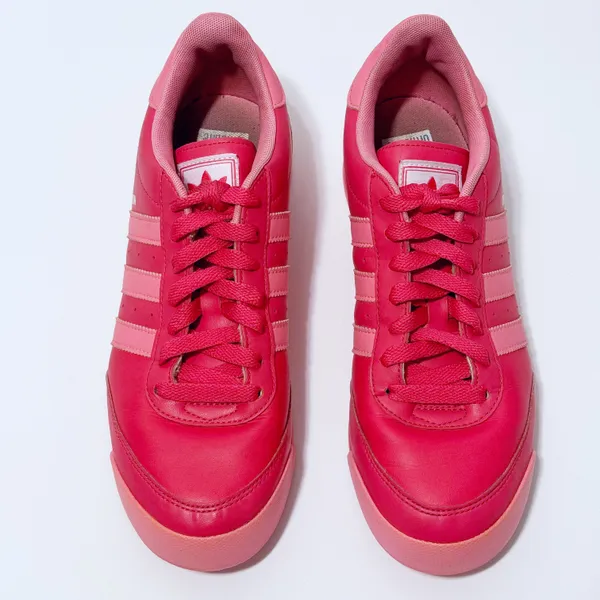 Adidas Orion Leather Low Top Sneakers Womens 8.5 Pink Barbie Colorful - Image 6