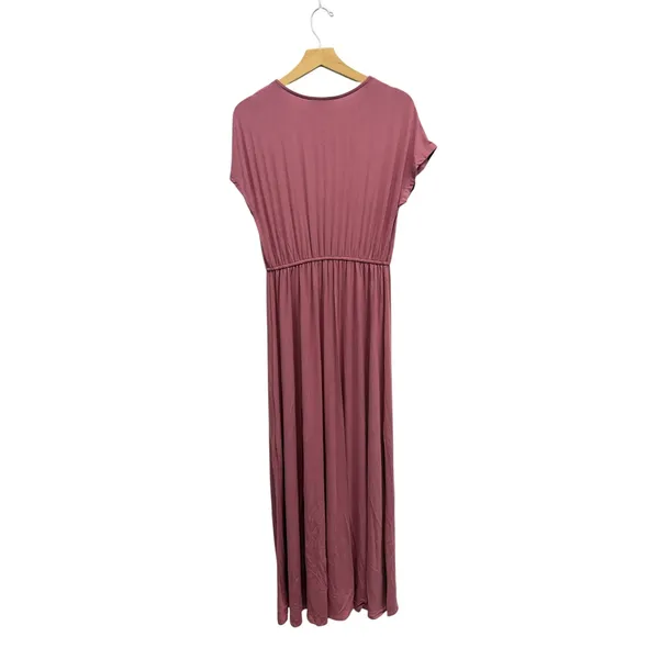 Lulus Rusty Rose V-Neck Jersey Knit Maxi Dress size Medium NWT - Image 3