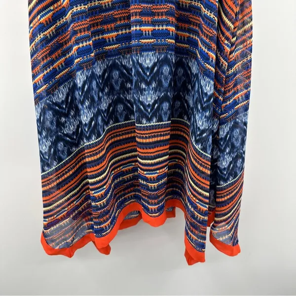 Anthropologie Maeve Urcos Handkerchief Geometric Print Strapless Dress Size‎ S - Image 4
