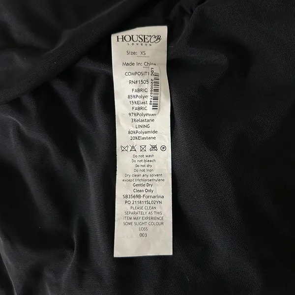 House of CB Fornarina Black Ruched Mesh Maxi Dress Size XS Spaghetti Strap - Image 7