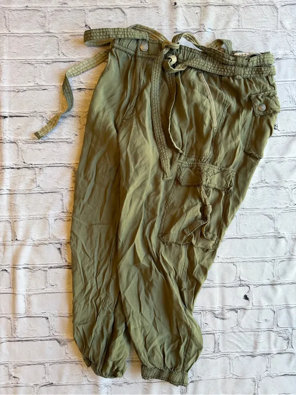 Vintage Y2K Abercrombie & Fitch Women’s Cargo Capri Pants Size 6 Belted Green - Image 11