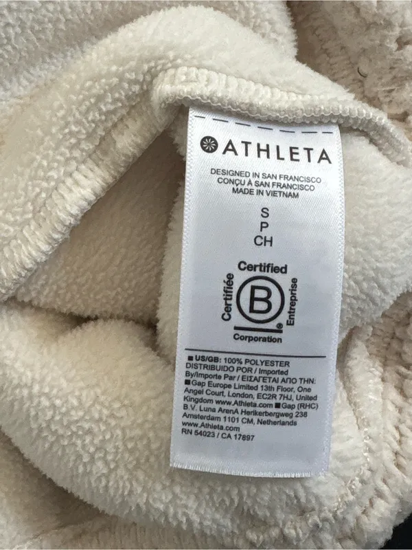 ATHLETA Cloud Fleece Sweatshirt in bone sz small - Image 9
