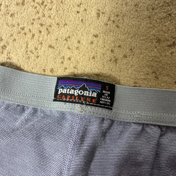 Patagonia Capilene‎ Gorpcore Base Layer Leggings Womens S Stripe Granola Girl - Image 3