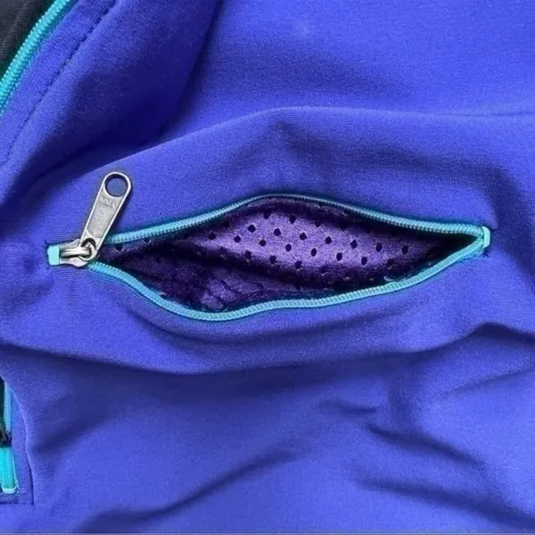 Patagonia Rare Vintage 1/2 Zip Pullover Base Layer Purple Teal Zipper Size Large - Image 9