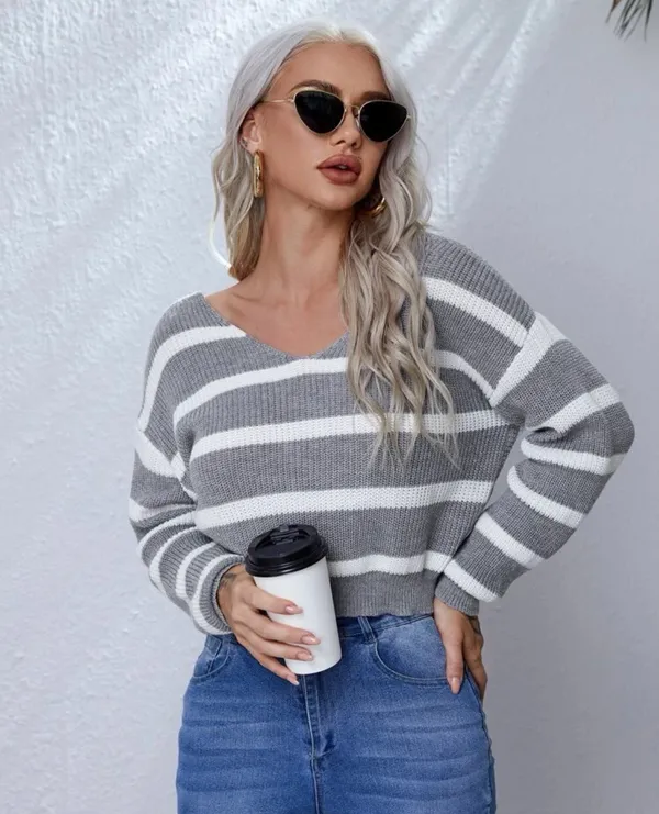 SheIn Striped Sweater - Image 3