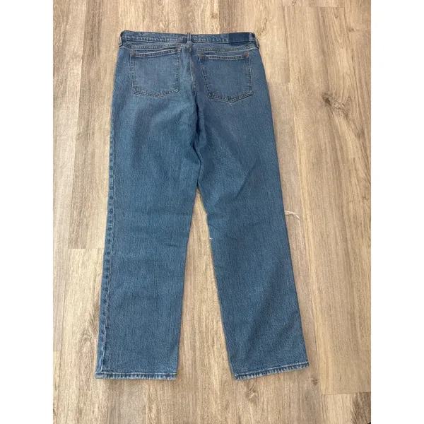 Abercrombie & Fitch The 90s Straight Mid Rise Distressed Jeans Blue 30‎ 10R - Image 3