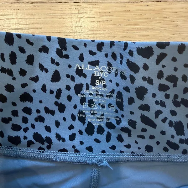 ALL ACCESS cheetah print Blue and Black Leggings - Image 3