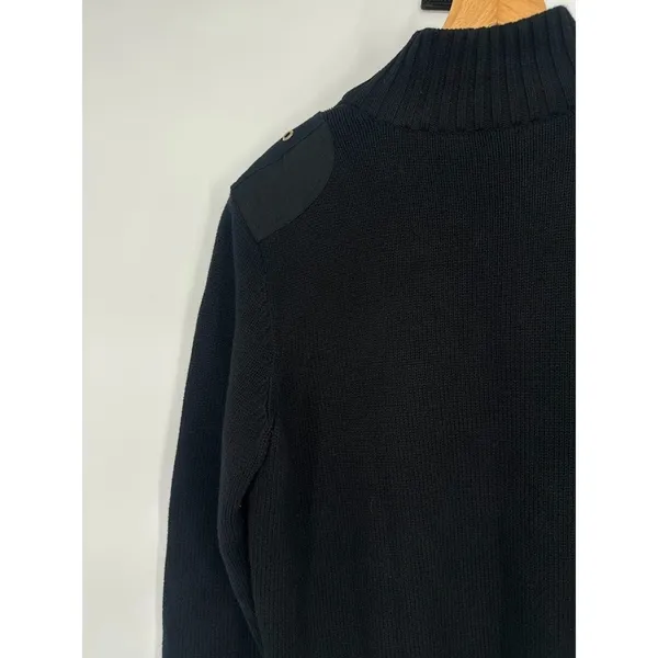 Lauren‎ Ralph Lauren Women Black Full Zip Sweater Shoulder Patch Old Money XL - Image 4