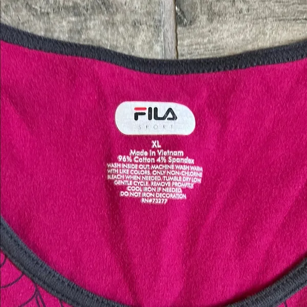 Fila Pink Boxy Relaxed Tank Top - Image 2