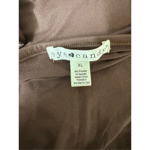 Brown v neck top - Image 5