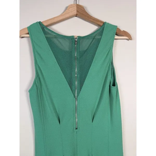 Aiko Green Sleeveless Sheath Dress Women’s Size Small Mesh Work‎ Career Cocktail - Image 6