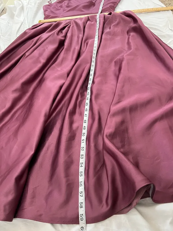 Mary's Bridal Satin A-Line Formal Gown Dress Plum Plus Size 20 NWOT - Image 10