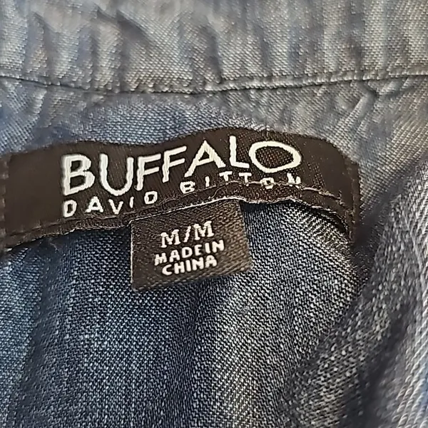 Buffalo David Bitton Lightweight Blue Denim Tunic Vest Medium‎ - Image 6