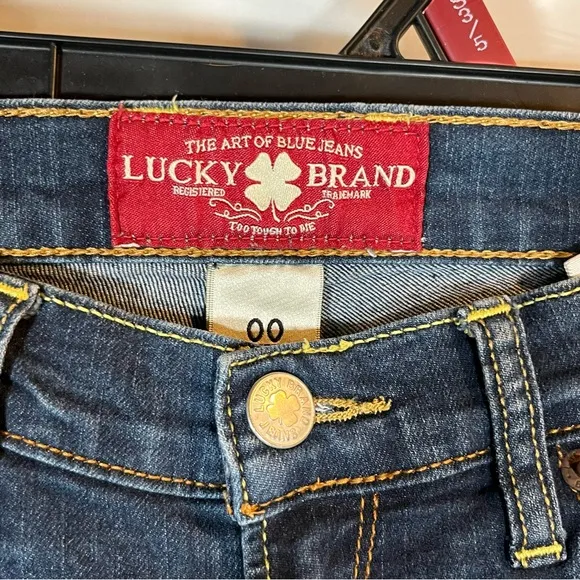 Lucky Brand Jeans‎ Size 00/24 Charlie Skinny Stretch Style# 7WD1555 Straight Leg - Image 5