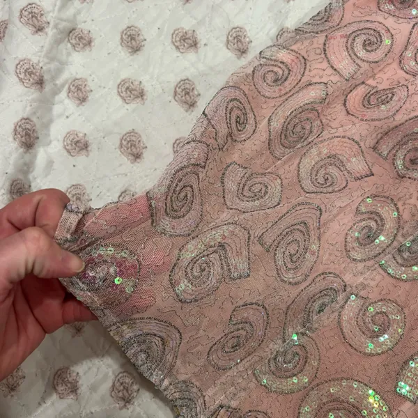 Arden B Sequin swirls Pink cocktail Dress - Image 4