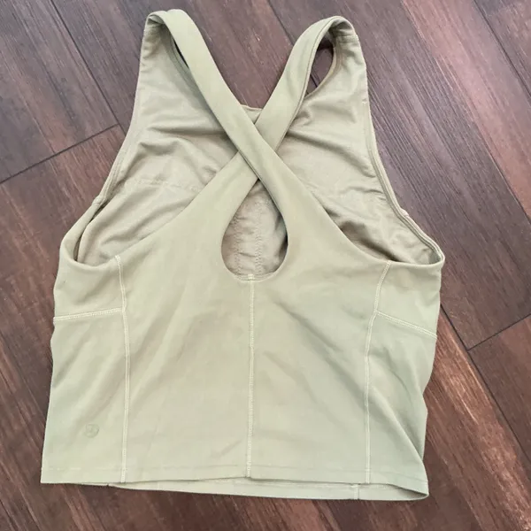 Lululemon Invigorate Training Tank Top Sage Green High Neck Everlux Size 6 - Image 2