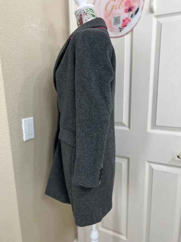 Riley & rae Classic Women's Gray Single-Button Coat - Image 4