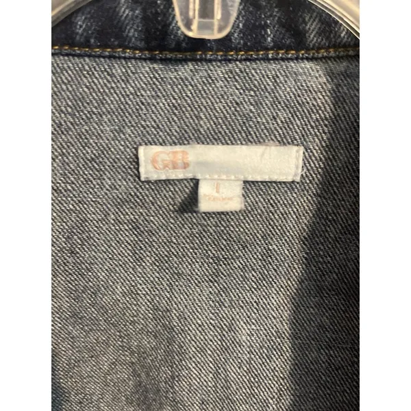Gianni Bini GB Oversized Distressed Jean Jacket Size L - Image 3