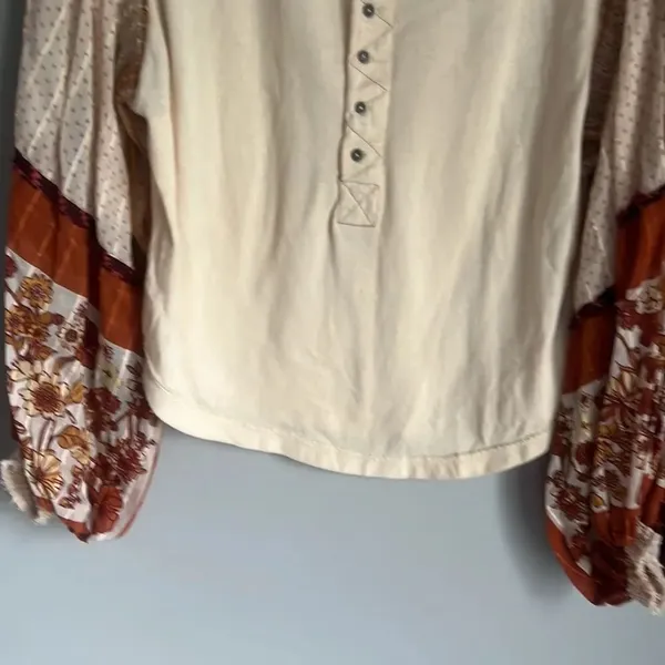 Free People Vintage Combo Light Magic Henley Blouse - Image 8
