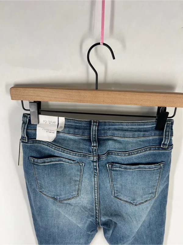 NWT STS Blue Ellie High Rise Crop Skinny Jeans Raw Hem Size 25 - Image 7