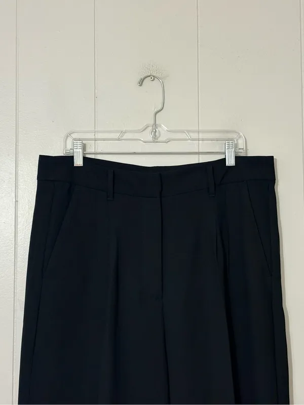 American Tall Pleated Wide Leg Dress Pants Black Size 18 Tall High Rise - Image 2