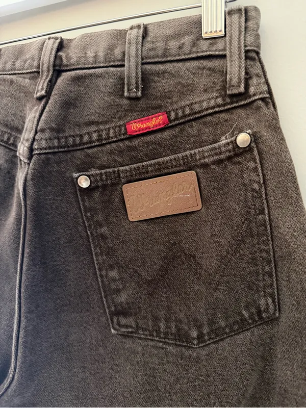 Vintage Wrangler 14MWZ Brown High Rise Jeans Women 7x34 Made USA - Image 6