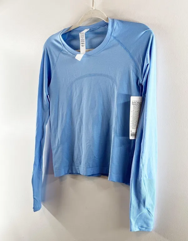 Lululemon Swiftly Tech Long Sleeve Running T-Shirt 2.0 Race Length Blue 8 - Image 5