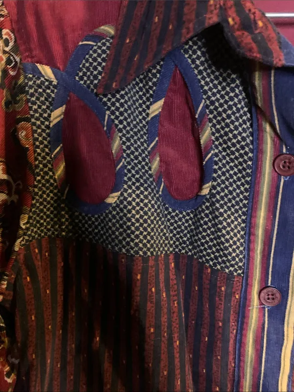 Vintage Koos of Course! Corduroy Patchwork 100% Cotton Top - Image 4