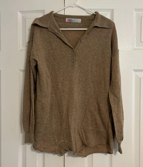 Free People Luxe Picnic Sweater Romper Medium - Image 2