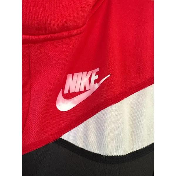 Nike Womens S Red Black White Colorblock Full Zip Hoodie Nike Fit Track Jacket - Image 3