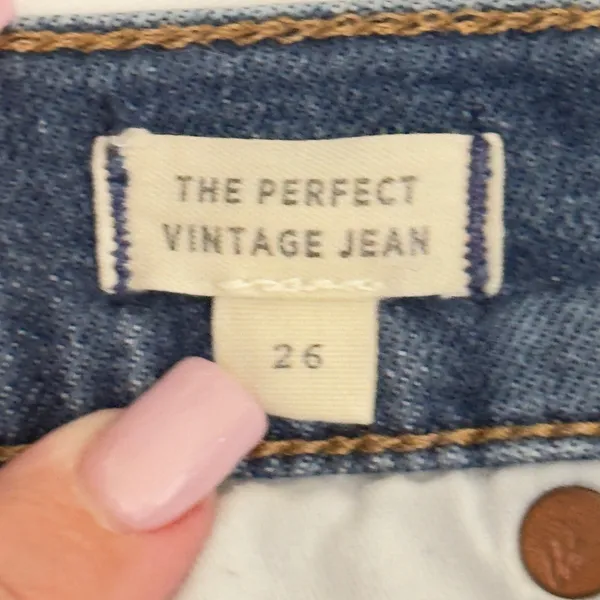 542 | Madewell The Perfect Vintage Womens 26‎ High Rise Tapered Denim - Image 5