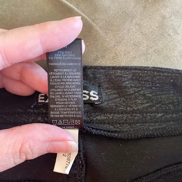 Express Faux Leather Coated Skinny Ankle Zip Pants Black Size Medium - Image 7