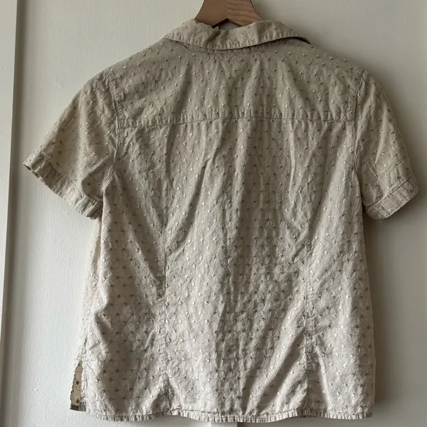 Classic Elements Petite Embroidered Button Up Top - Image 8