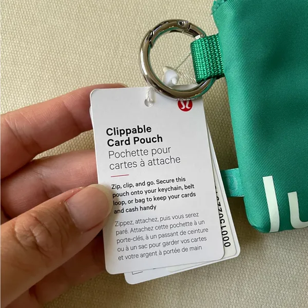 Lululemon Clippable Card Pouch - Maldives Green/Mint Moment - Image 2