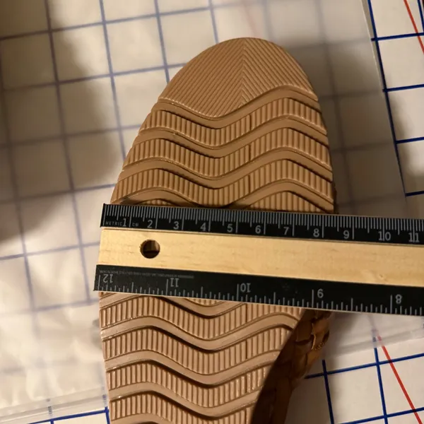 Mexican Huarache Sandals‎ Tan Leather Embroidered Floral Woven Flats Bohemian - Image 4